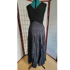 Black floor length gown, V Neck